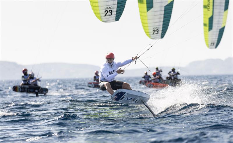 Lukas Walton-Keim (NZL) - Mens Kiteboard - Paris 2024 Olympic Test Event - Day 2 - July 10, 2023 - photo © World Sailing