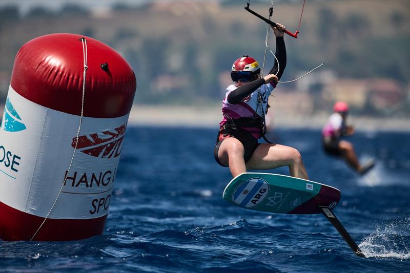 Great appearence from Argentina's Catalina Turienzo - 2023 Formula Kite Youth World Championships Gizzeria, day 1 - photo © IKA Media / Robert Hajduk