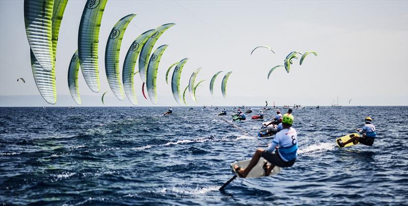 Quite a few riders attempted a port start! - 2023 Formula Kite Youth World Championships - photo © IKA Media / Robert Hajduk