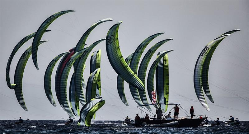 Busy starting line - 2023 Formula Kite Youth World Championships - photo © IKA Media / Robert Hajduk