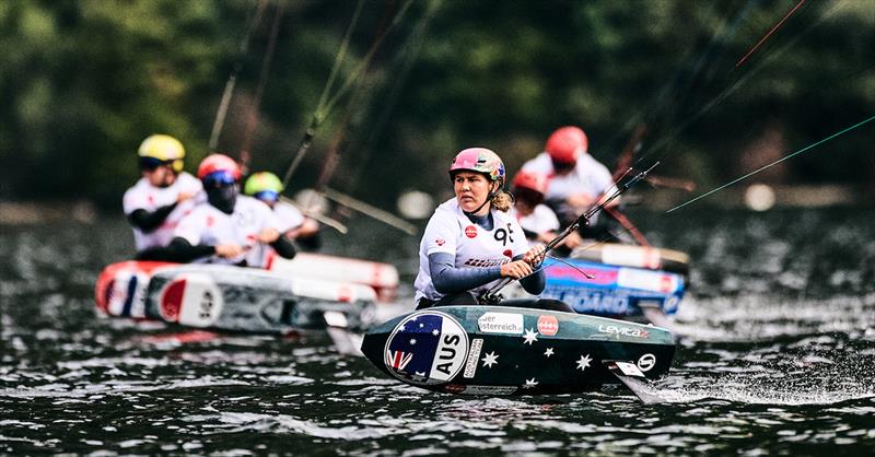 2023 KiteFoil World Series Austria - Breiana Whitehead is quickly learning the tricks of Traunsee  - photo © IKA media / Robert Hajduk