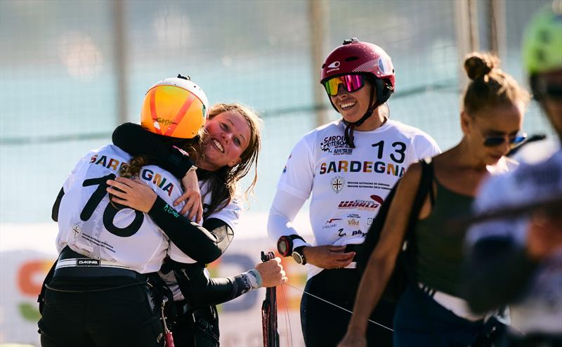 Rivals on the water, friends on the beach - 2023 Kitefoil World Series Italy day 1 - photo © IKA Media / Robert Hajduk