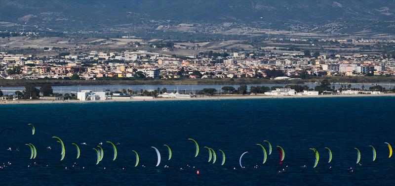 Bird's eye view of the kiting contest - 2023 Kitefoil World Series Italy day 1 - photo © IKA Media / Robert Hajduk