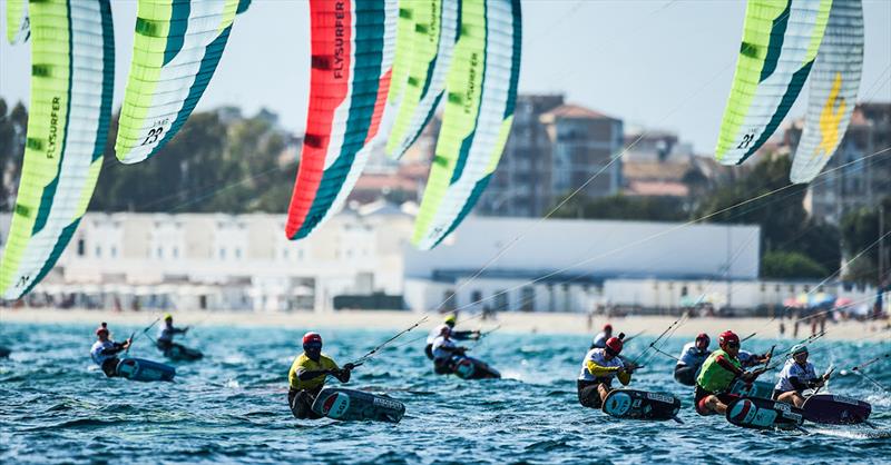 Good starting is vital, as Maeder (centre) knows full well - 2023 Kitefoil World Series - photo © IKA Media / Robert Hajduk