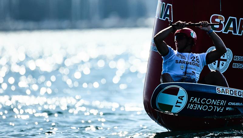 A solid second place for Riccardo Pianosi on home waters - 2023 Kitefoil World Series - photo © IKA Media / Robert Hajduk