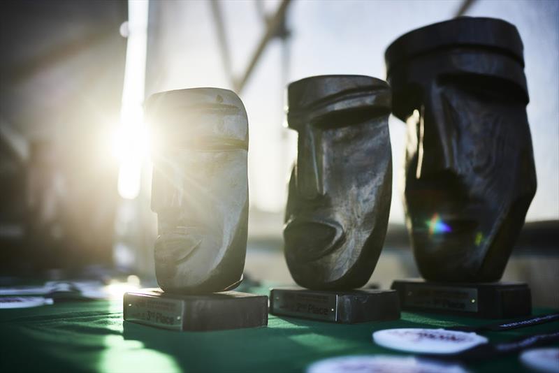 2023 Kitefoil World Series - Trophies looking serious in the Sardinian sunset photo copyright IKA Media / Robert Hajduk taken at  and featuring the Kiteboarding class