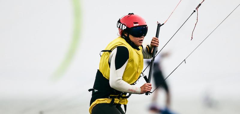 Jingle Chen would dearly love to beat the World No.1 from France - 2023 KiteFoil World Series Final in Zhuhai, Day 3 photo copyright IKA Media / Robert Hajduk taken at  and featuring the Kiteboarding class