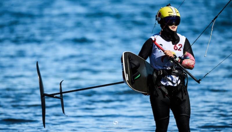 Wan Li is one of China's fast-improving female riders - 2024 Formula Kite European Championships photo copyright IKA Media / Robert Hajduk taken at  and featuring the Kiteboarding class