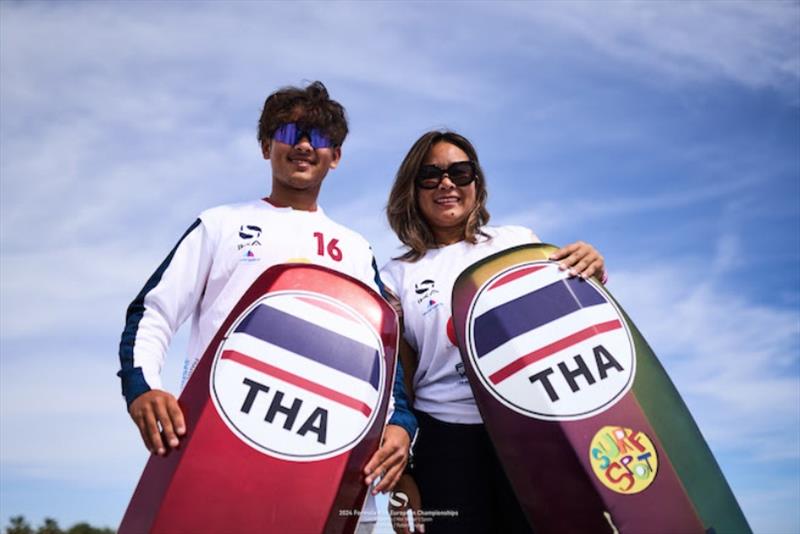 Thailand's riders, Joseph Jonathan Weston and Benyapa Jantawan - 2024 Formula Kite European Championships photo copyright IKA Media / Robert Hajduk taken at  and featuring the Kiteboarding class