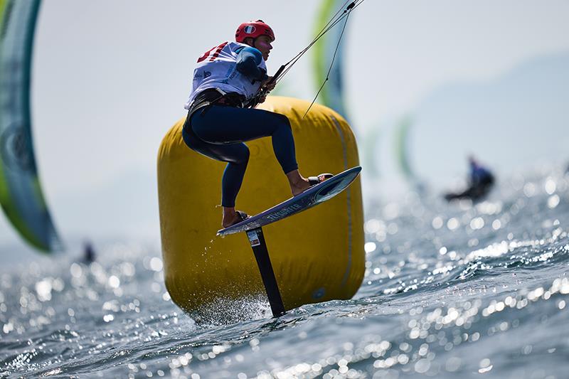 Nolot in control - but only just... - 2024 Formula Kite European Championships photo copyright IKA media/ Robert Hajduk taken at  and featuring the Kiteboarding class