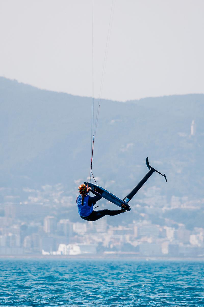 Breiana Whitehead victory jump - 53rd Trofeo S.A.R. Princesa Sofía Regatta photo copyright Sailing Energy taken at  and featuring the Kiteboarding class