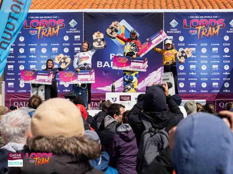 Francesca Maini, Nathalie Lambrecht, Pippa Van Iersel, Zara Hoogenraad - Lords of Tram GKA Big Air Kite World Cup France photo copyright Samuel Cardenas taken at  and featuring the Kiteboarding class