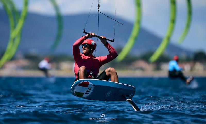 2024 Formula Kite World Championships in Hyères: Riccardo Pianosi fights his way up to second overall in the men - photo © IKA Media / Robert Hajduk