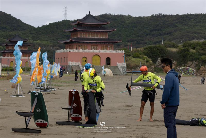 Fearless Chinese sailors! - 2024 Kiteboarding Asian Championships photo copyright IKA Media / Matias Capizzano taken at  and featuring the Kiteboarding class