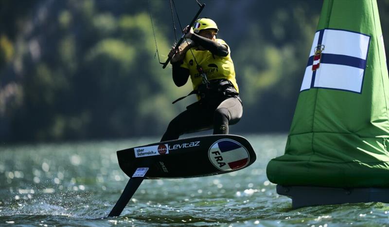 Jessie Kampman sailing in Traunsee in KiteFoil World Series' opener - photo © Robert Hajduk / IKA media