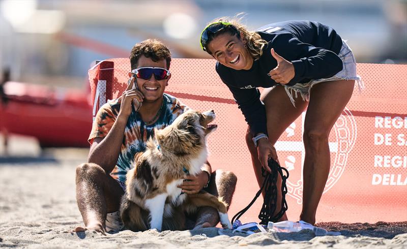 YOG 2028 gold medalist Georgia Speciale (right) is making the switch to kitefoil racing - photo © IKA Media / Robert Hajduk