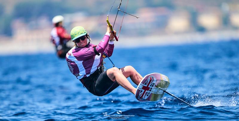 Ella Geiger [GBR] is a new face in the front of the fleet - 2025 IKA Youth Europeans in Gizzeria day 3 - photo © IKA Media / Robert Hajduk