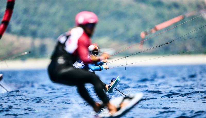 Tight battles in the women's fleet - 2025 IKA Youth Europeans in Gizzeria day 3 - photo © IKA Media / Robert Hajduk