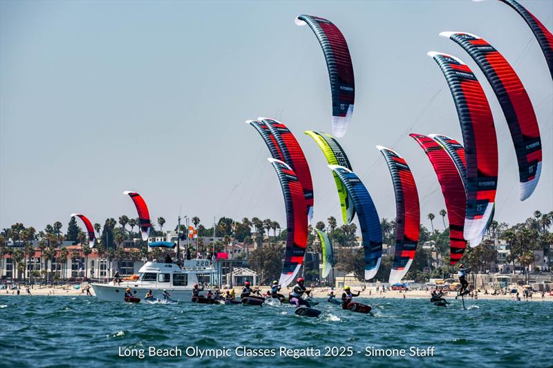 2025 Long Beach Olympic Classes Regatta - Day 2 photo copyright Simone Staff taken at Long Beach Yacht Club and featuring the Kiteboarding class