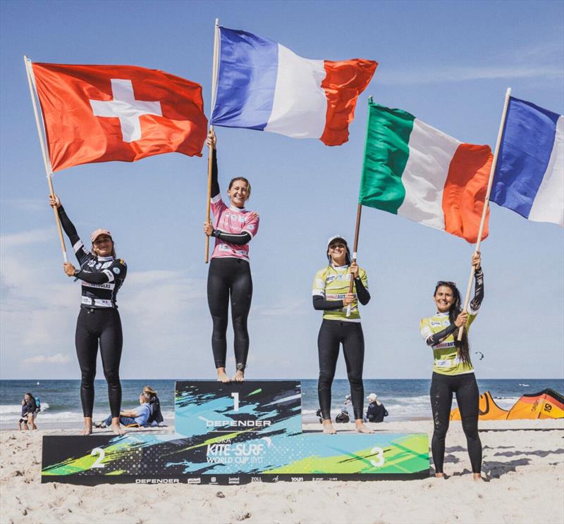Camille Losserand, Capucine Delannoy, Charlotte Carpentier and Sofia Monti - GKA Kite-Surf Big Air World Cup Sylt 2025 - photo © Lukas K Stiller