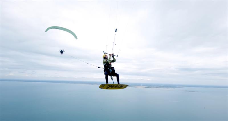 Jake Scrace, a British kitesurfer, has set a new Guinness World Record by reaching 1,587 feet in a kitesurf tow-up above the iconic Needles, Isle of Wight - photo © Jake Scrace