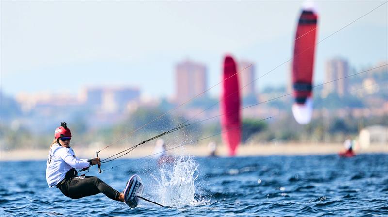Now racing for the Netherlands, Kampman has taken the early lead - 2025 Formula Kite World Championships Quartu Sant'Elena - Day 1 - photo © IKA Media / Robert Hajduk