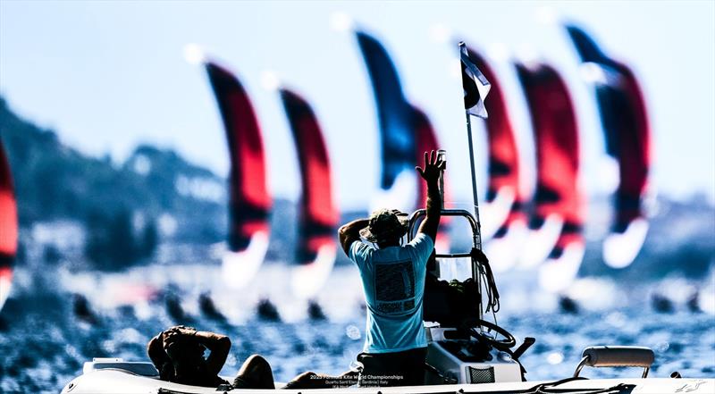 Four back-to-back races were turned around in quick time - 2025 Formula Kite World Championships Quartu Sant'Elena - Day 1 - photo © IKA Media / Robert Hajduk