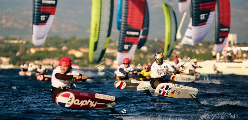 Deury Corniel (right) scored a second place, almost enough for gold fleet - 2025 Formula Kite World Championships - photo © IKA Media / Robert Hajduk