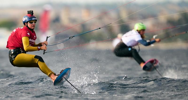 Brutal day for Daniela Moroz, but still in the hunt for a podium finish - 2025 Formula Kite World Championships Quartu Sant'Elena - Day 4 - photo © IKA Media / Robert Hajduk
