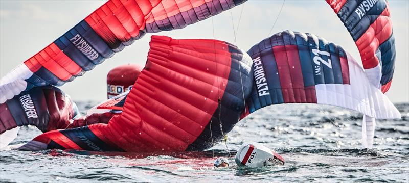 Another shot of that pile-up at the leeward gate - 2025 Formula Kite World Championships Quartu Sant'Elena - Day 4 - photo © IKA Media / Robert Hajduk