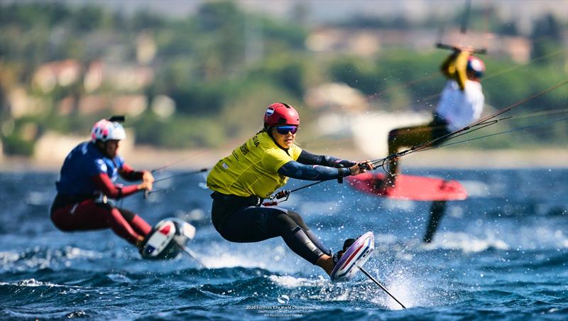 Jessie Kampman has dominated all week, although even she had a tumble - 2025 Formula Kite Worlds Quartu Sant'Elena - photo © IKA Media / Robert Hajduk