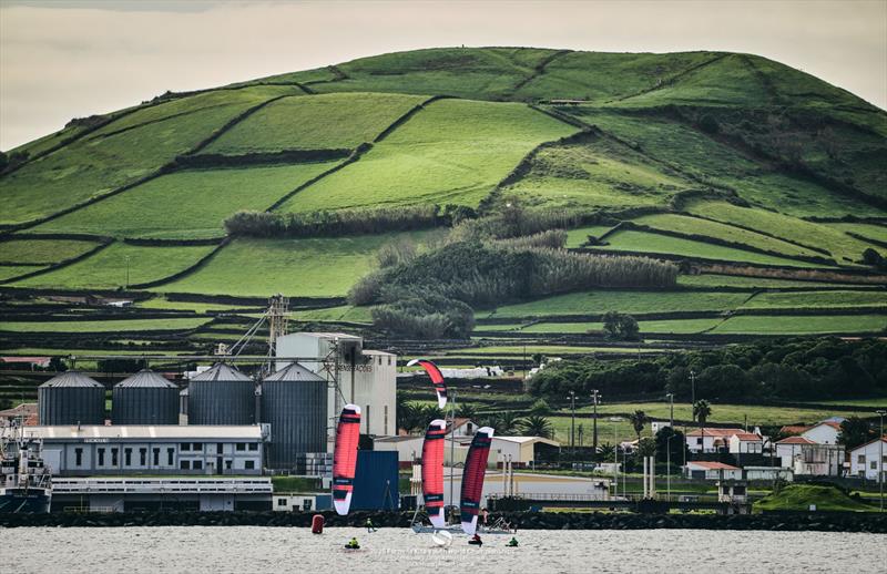 Tight racing at Praia da Vitória - 2025 IKA Youth World Championships photo copyright IKA Media / Robert Hajduk taken at  and featuring the Kiteboarding class