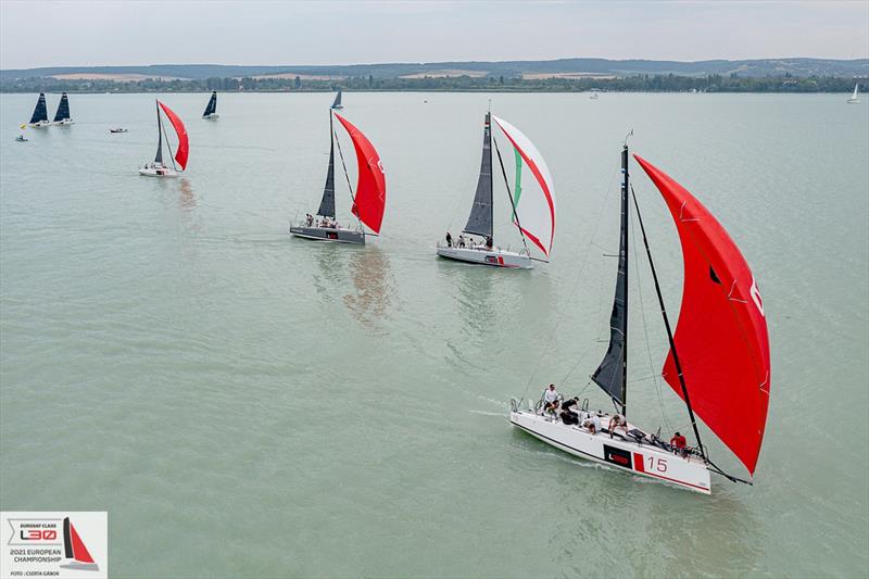 EUROSAF L30 Europeans 2021 - Day 1 photo copyright Cserta Gábor taken at Spartacus Sailing Club and featuring the L30 class