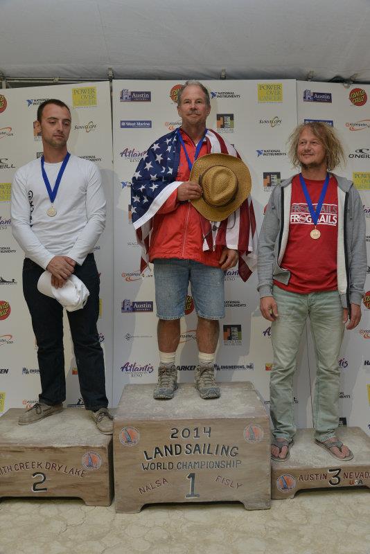 John Eisenlohr (USA) wins the 5.6 Mini class at the 14th Landsailing World Championship in Nevada photo copyright Carels Photography / www.carelsphotography.net taken at  and featuring the Land Yacht class