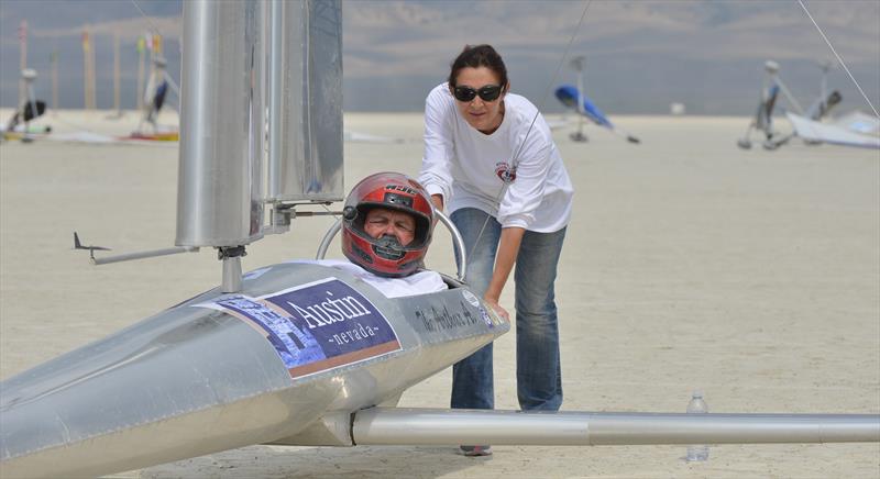 FISLY Class 2 push start on day 4 of the 14th Landsailing World Championship in Nevada - photo © Carels Photography / www.carelsphotography.net