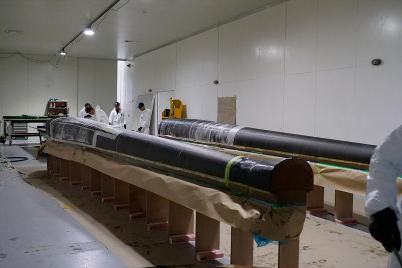 Emirates Team New Zealand Wind Powered Land Speed World Record construction begins at the ETNZ build facility - photo © Emirates Team New Zealand