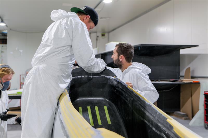 Believed to be the Pilot's area - World Wind Powered Landspeed Record Challenge - Emirates Team New Zealand - mid April 2022 update photo copyright Emirates Team New Zealand taken at Royal New Zealand Yacht Squadron and featuring the Land Yacht class