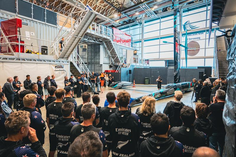 Launch and Christening - Horonuku - Project Speed - May 2022 - photo © Hamish Hooper / Emirates Team New Zealand