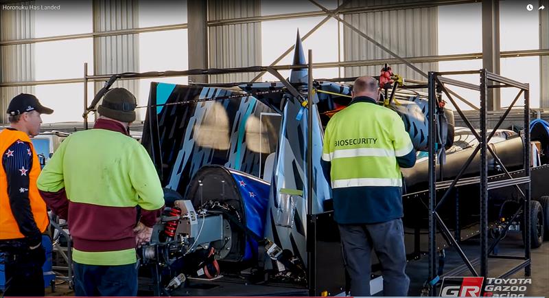 ETNZ's Land Yacht Horonuku arrives in Australia and undergoes border inspections - August 2022 photo copyright Emirates Team New Zealand taken at Royal New Zealand Yacht Squadron and featuring the Land Yacht class