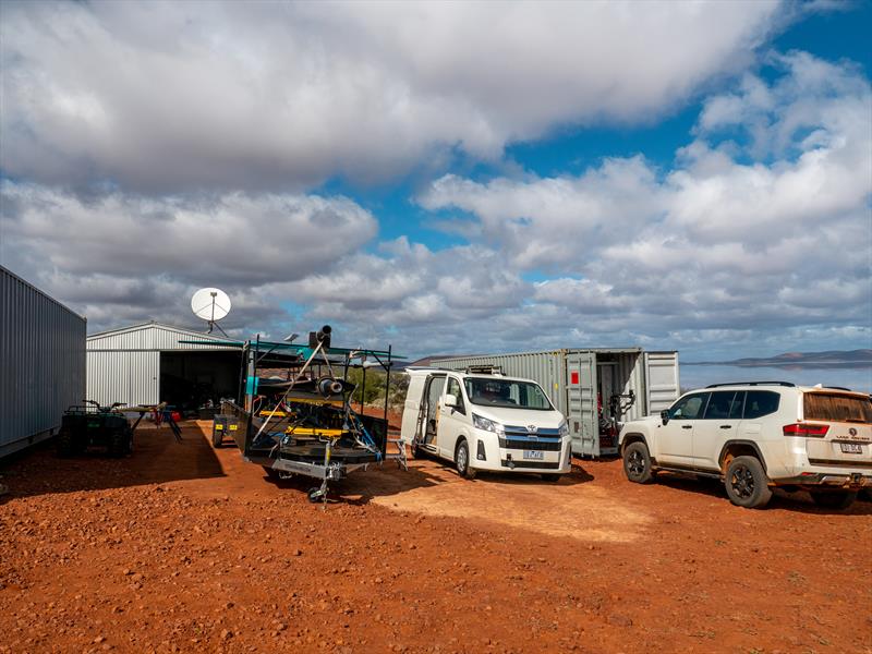 Project Landspeed - Support vehicles from Toyota - Lake Gairdner - November 2022 - photo © Emirates Team NZ