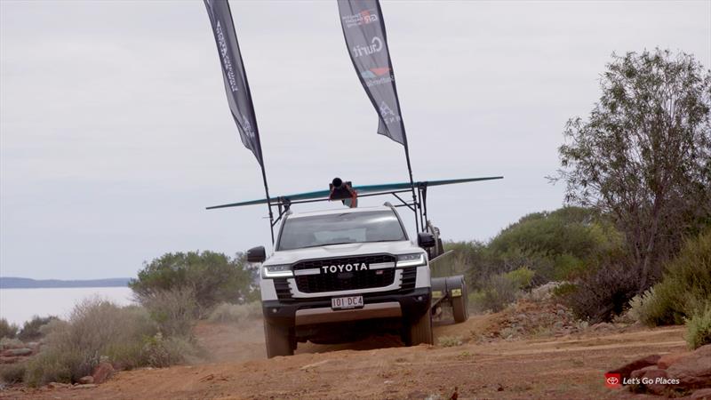 Project Landspeed - Support vehicles from Toyota - Lake Gairdner - November 2022 - photo © Emirates Team NZ