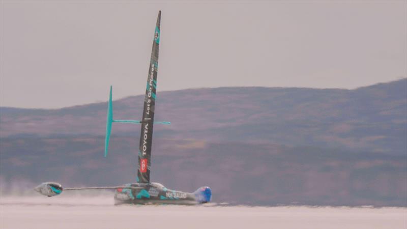 Emirates Team New Zealand's wind powered land speed world record attempt at South Australia's Lake Gairdner - December 11, 2022 photo copyright Emirates Team New Zealand/James Somerset taken at Royal New Zealand Yacht Squadron and featuring the Land Yacht class