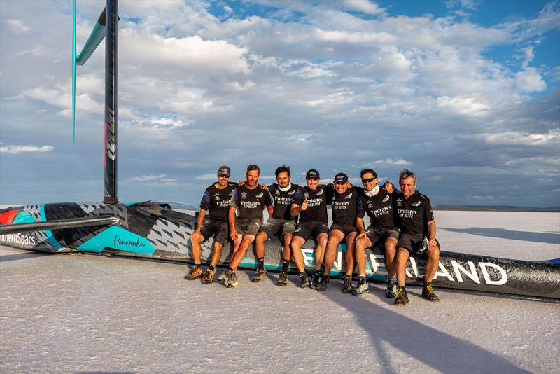 Emirates Team New Zealand sets a new wind powered land speed record