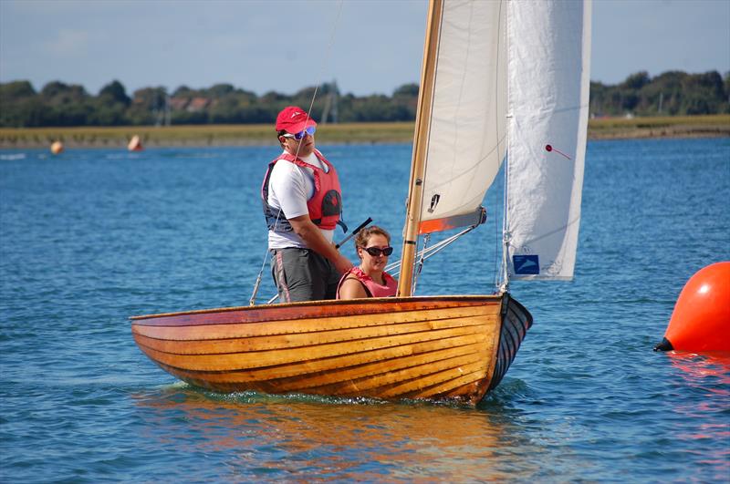 John and Charlotte Fildes sailing their neatly prepared Aldeburgh Lapwing to victory in the Slow Handicap fleet at the Bosham Classic Boat Revival - photo © David Henshall