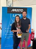 Ed Bradburn Holly Evans finish 2nd in the Musto Lark National Championships at Weymouth © Robert Deaves / www.robertdeaves.uk