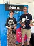 Chris & Nicola White finish 3rd in the Musto Lark National Championships at Weymouth © Robert Deaves / www.robertdeaves.uk