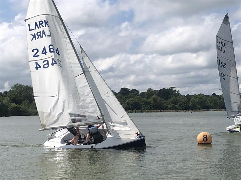 Jonny Coate and Kate Phillips during the Banbury Lark Open photo copyright Dave Bray taken at  and featuring the Lark class