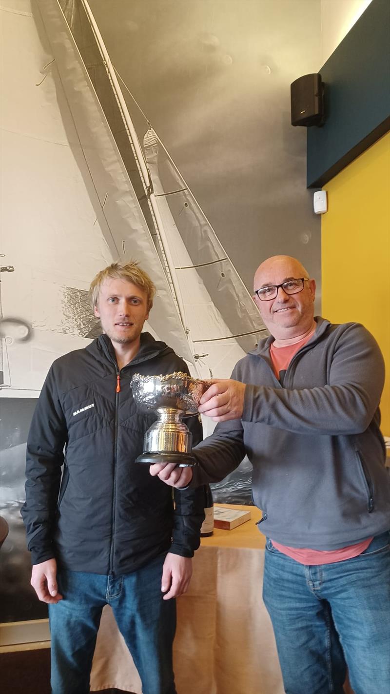 Winners Stuart and Nick Hydon win the South Staffs Lark Open photo copyright Martin Warburton taken at South Staffordshire Sailing Club and featuring the Lark class