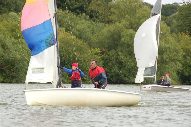 Steve Burgoine with son Coen during the Lark Inlands at Banbury - photo © Craig Eady