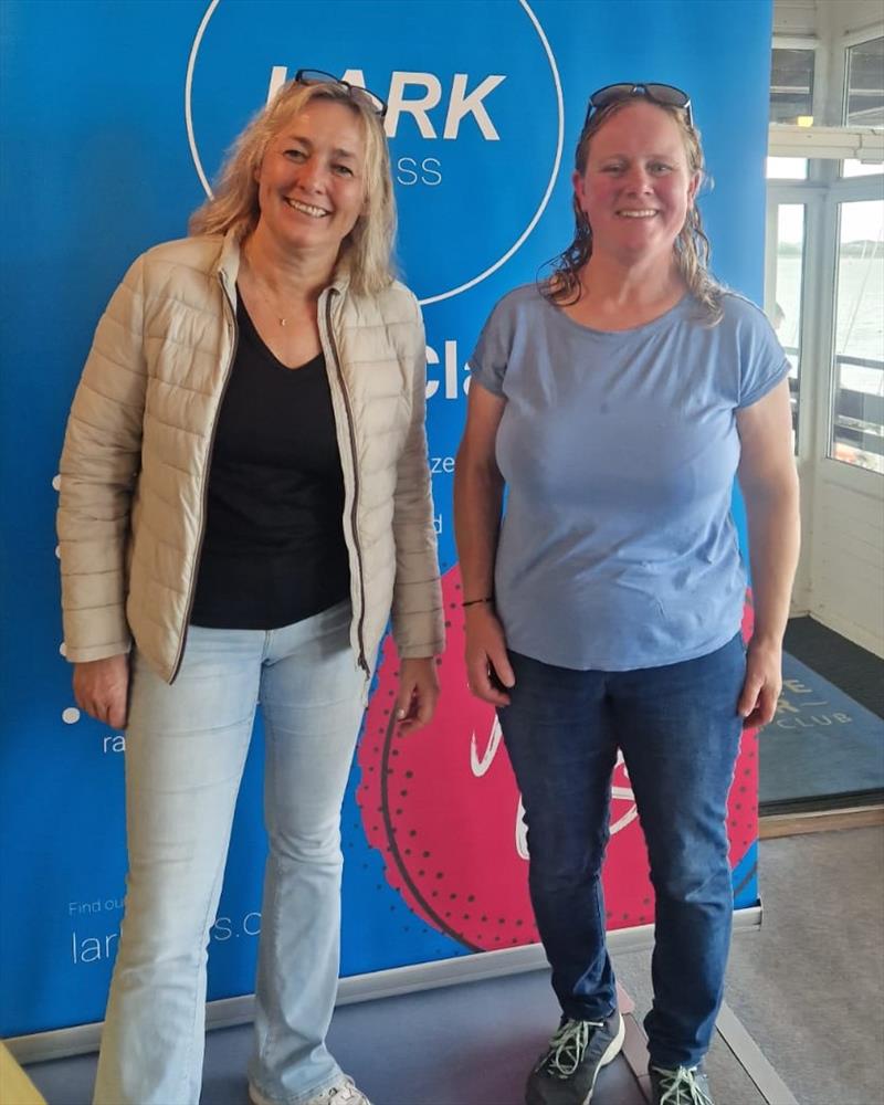 Emma Harris and Becky Priest finish 3rd in the Lark Inlands at Draycote Water photo copyright Tegwyn Tricker taken at Draycote Water Sailing Club and featuring the Lark class